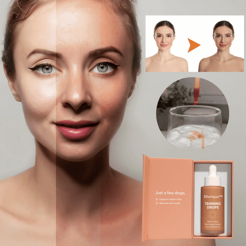 Gouttes autobronzantes à boire | Voyez une peau hâlée en seulement 3 jours!